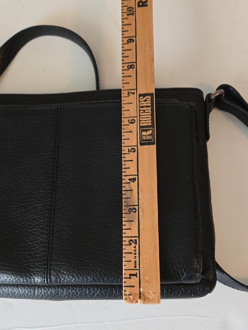 Brighton Black Leather Crossbody with Heart Charm - Picture 8 of 10